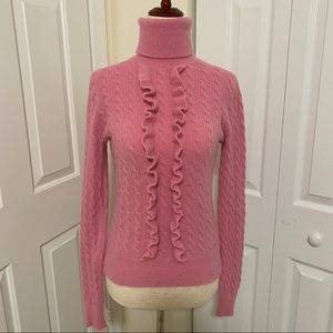 J. Crew | pink turtleneck sweater